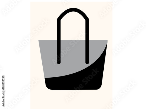 Line & Flat Shopping Bag Icons.Shopping Bag Icon Set.Shopping bag icon silhouette vector illustration design.Set of shopping bag Icon shop and sale icon Shopping.Shopping Bag Icon on Black and White V