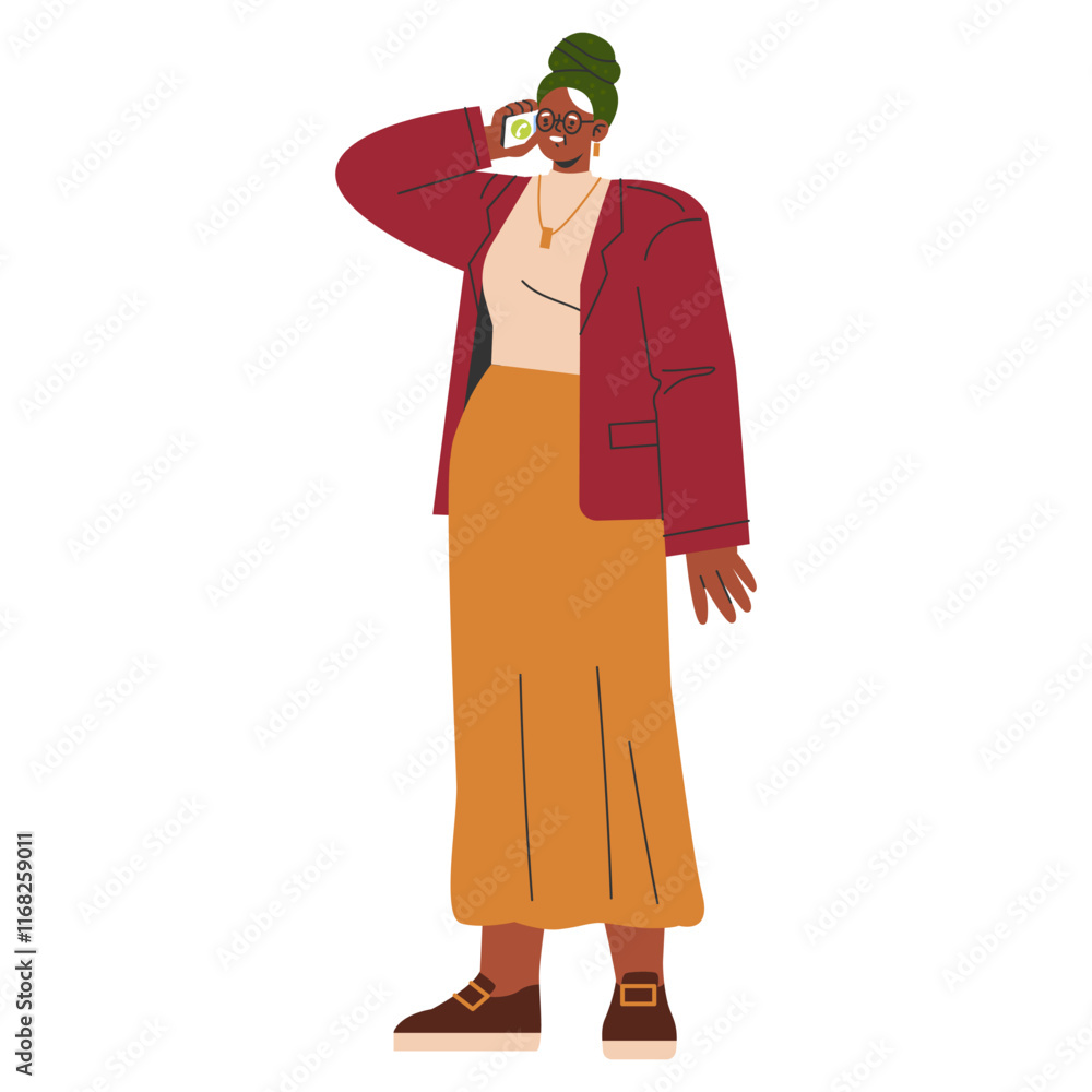 Businesswoman. Flat Vector Illustration