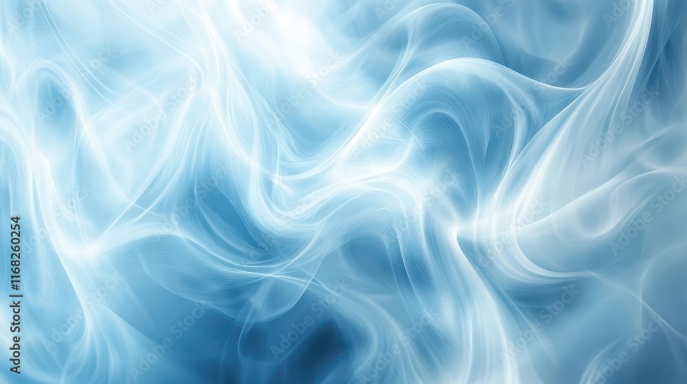 Abstract swirling clouds in shades of blue and white with soft transitions Abstract swirling clouds in shades of blue and white with soft transitions