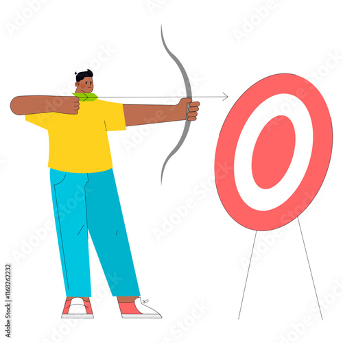 Young Businessman. Flat Vector Illustration
