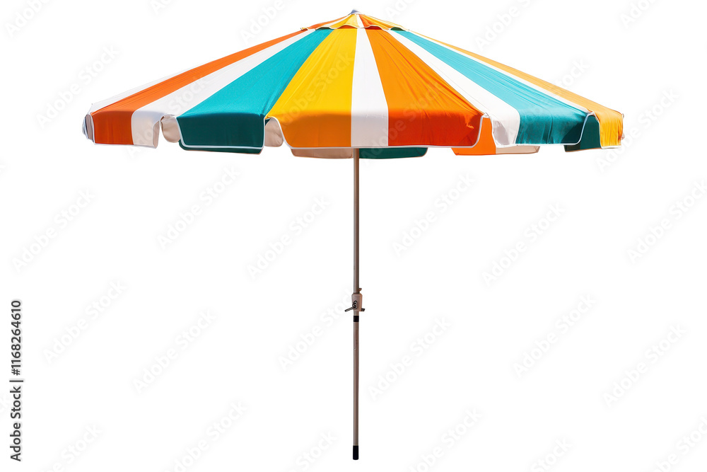 Obraz premium Vibrant Beach Umbrella for Summer Outdoor Adventures