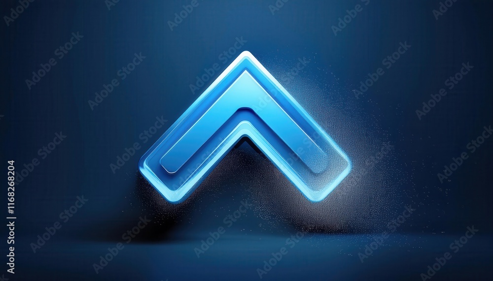 A blue, stylized arrow logo emits a glowing effect against a dark background, suggesting movement and progress. A blue, stylized arrow logo emits a glowing effect against a dark background, suggesting movement and progress.