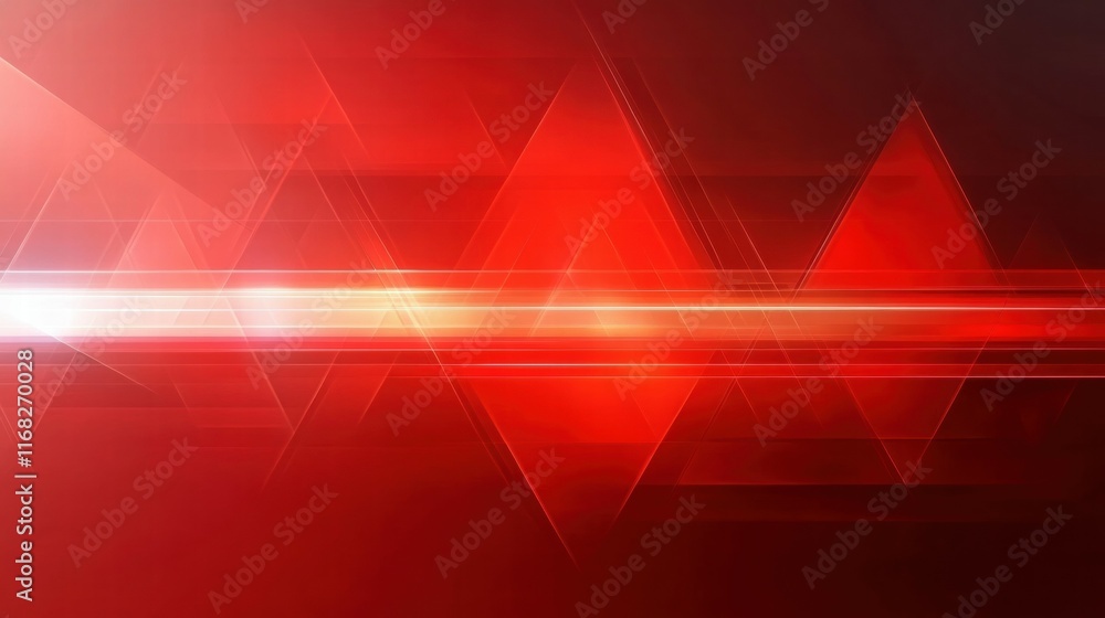 Abstract red background with light streaks and geometric shapes for design purposes. Abstract red background with light streaks and geometric shapes for design purposes.