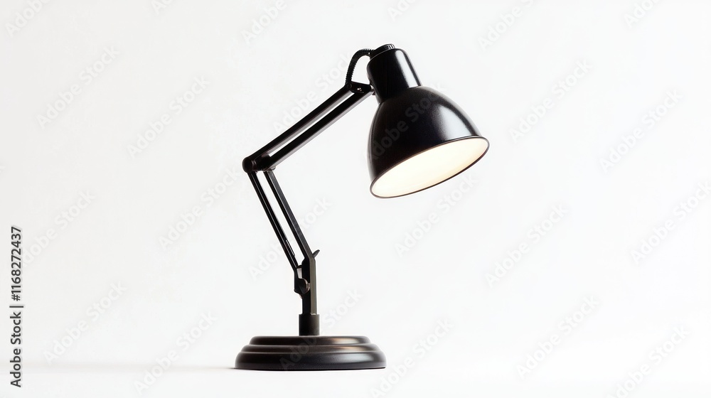 Black Adjustable Desk Lamp with a Conical Shade Black Adjustable Desk Lamp with a Conical Shade