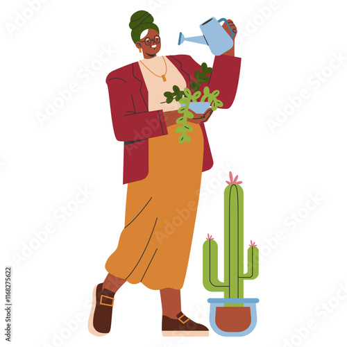 Businesswoman. Flat Vector Illustration