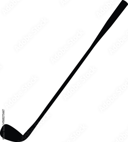 Simple, black golf club silhouette editable eps file available 