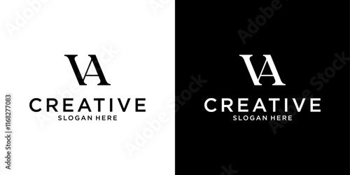 Initial VA or AV letter logo design vector