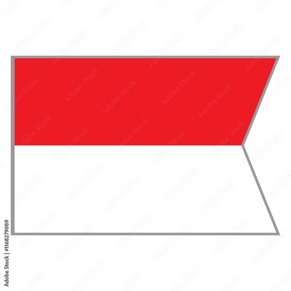 Indonesia flag vector design and illustration , National flag country with original color, Pennon flag Indonesia flag vector design and illustration , National flag country with original color, Pennon flag