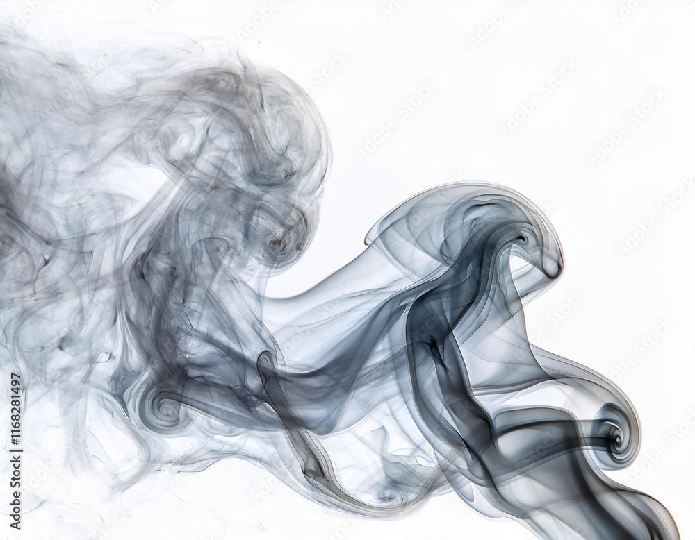 Black smoke on white background Black smoke on white background