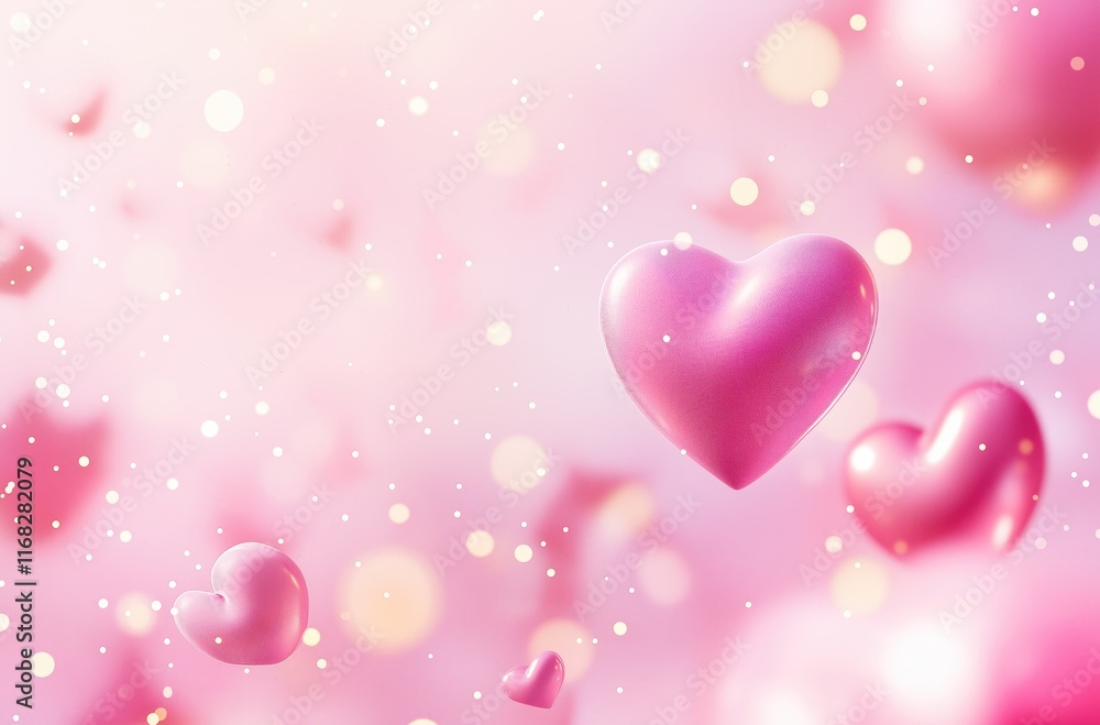 Soft pink hearts and glittering lights set against a dreamy pink background, creating a romantic and heartfelt atmosphere perfect for Valentine’s Day, weddings, or any celebration of love. Soft pink hearts and glittering lights set against a dreamy pink background, creating a romantic and heartfelt atmosphere perfect for Valentine’s Day, weddings, or any celebration of love.