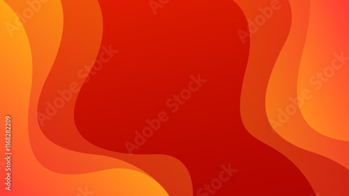 Abstract colorful orange-red liquid wave background. Gradient dynamic wallpaper. Suitable for templates, sales banners, business, ads, events, web and pages