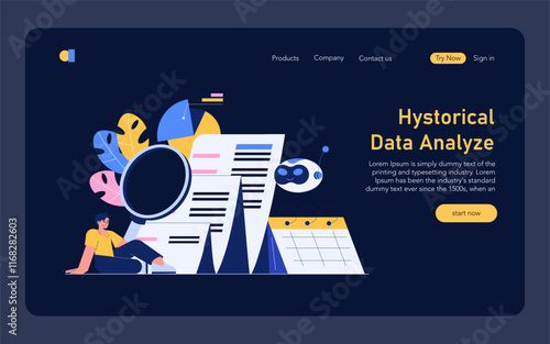 Forecasting. Flat Vector Illustration