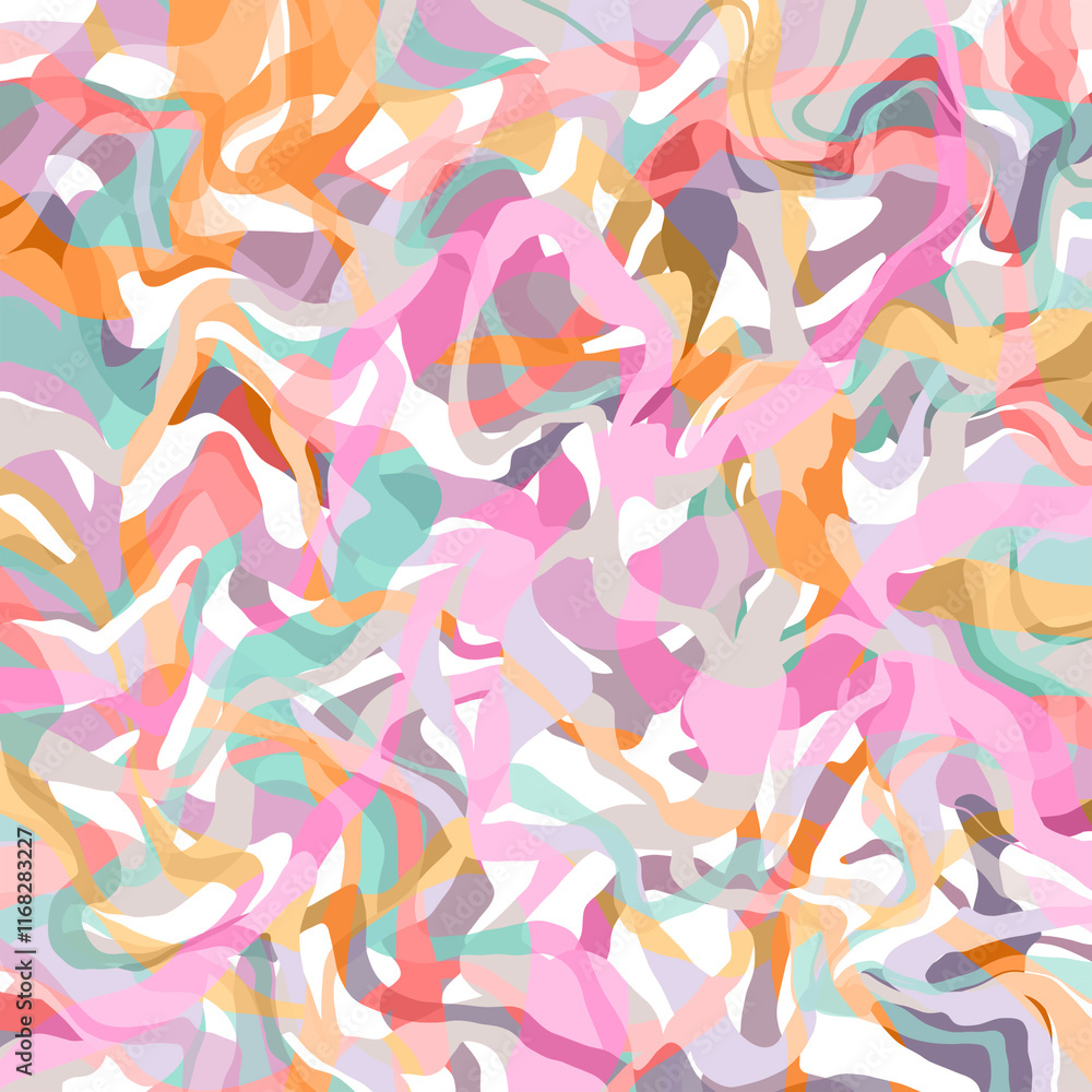 Marbling effect Colorful abstract geometric mosaic wavy pattern White background Pastel muted bleached colors Marbling effect Colorful abstract geometric mosaic wavy pattern White background Pastel muted bleached colors