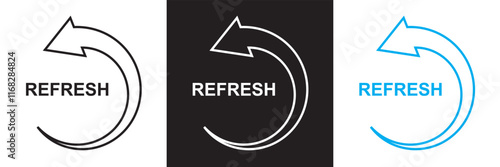 Refresh icon vector. Reload icon vector. Update icon. convert icon. isolated on white and black background. vector illustration. EPS 10