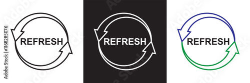 Refresh icon vector. Reload icon vector. Update icon. convert icon. isolated on white and black background. vector illustration. EPS 10