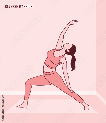 Yoga. woman walking for cardio training. Vector design