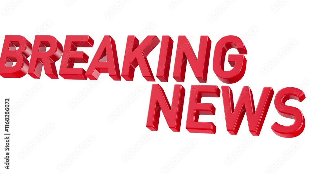 Breaking news on white background. Isolated 3D illustration Breaking news on white background. Isolated 3D illustration