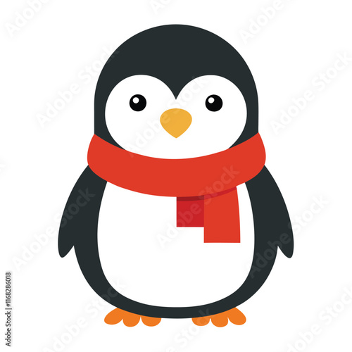 Vibrant penguin illustration for fun kids' designs photo