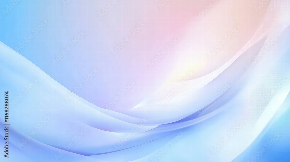 Naklejka premium A soft, abstract background featuring gentle waves and pastel colors for design use.