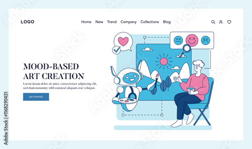 Automation In Creativity. Flat Vector Illustration