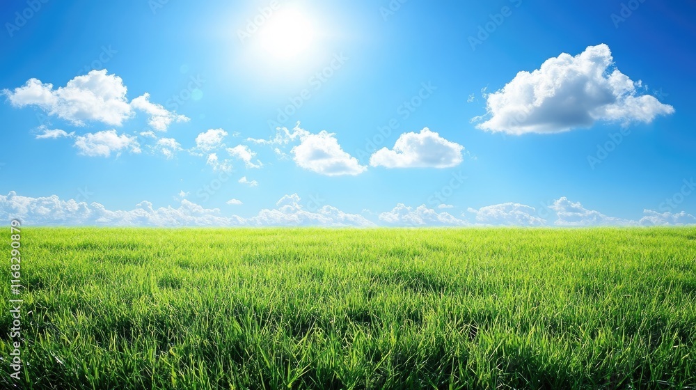 A wide open field with tall, swaying grasses under a bright blue sky, offering an expansive natural landscape with ample space for design elements. A wide open field with tall, swaying grasses under a bright blue sky, offering an expansive natural landscape with ample space for design elements.