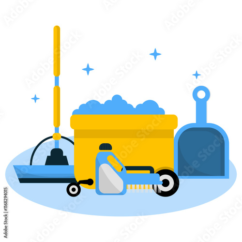 Cleaning Tools Illustration