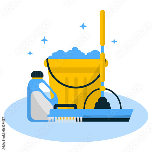 Cleaning Tools Illustration