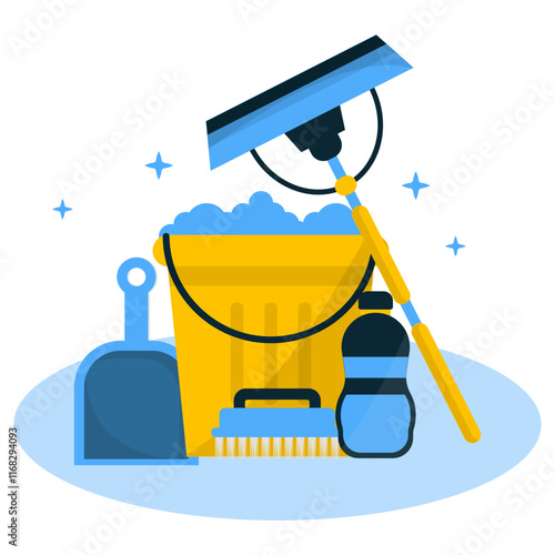 Cleaning Tools Illustration