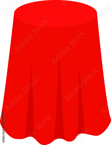 빨간색 테이블보 테이블