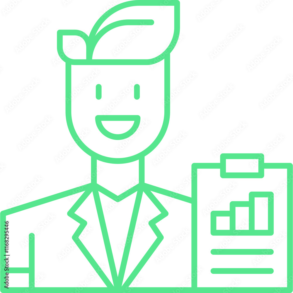 Business Analyst icon single vector illustration