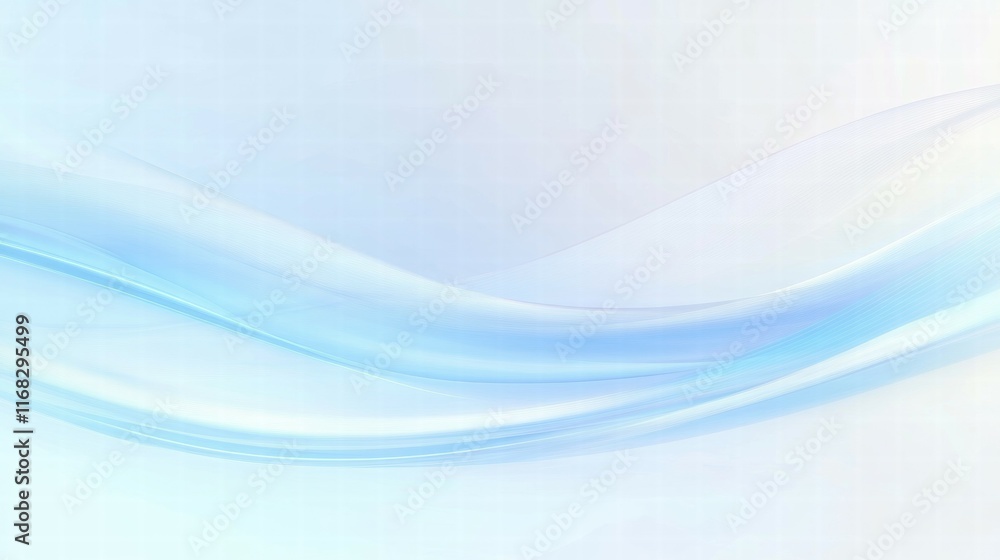 Obraz premium Soft blue abstract background with gentle waves, suitable for design and digital projects.