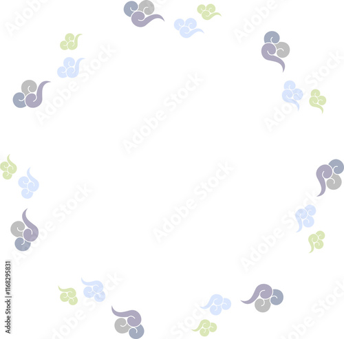 전통 구름 문양 테두리