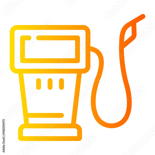 fuel station Line Gradient Icon