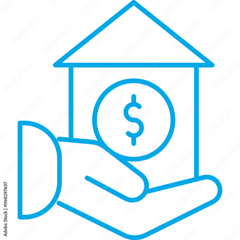 Home Loan icon single vector illustration Home Loan icon single vector illustration