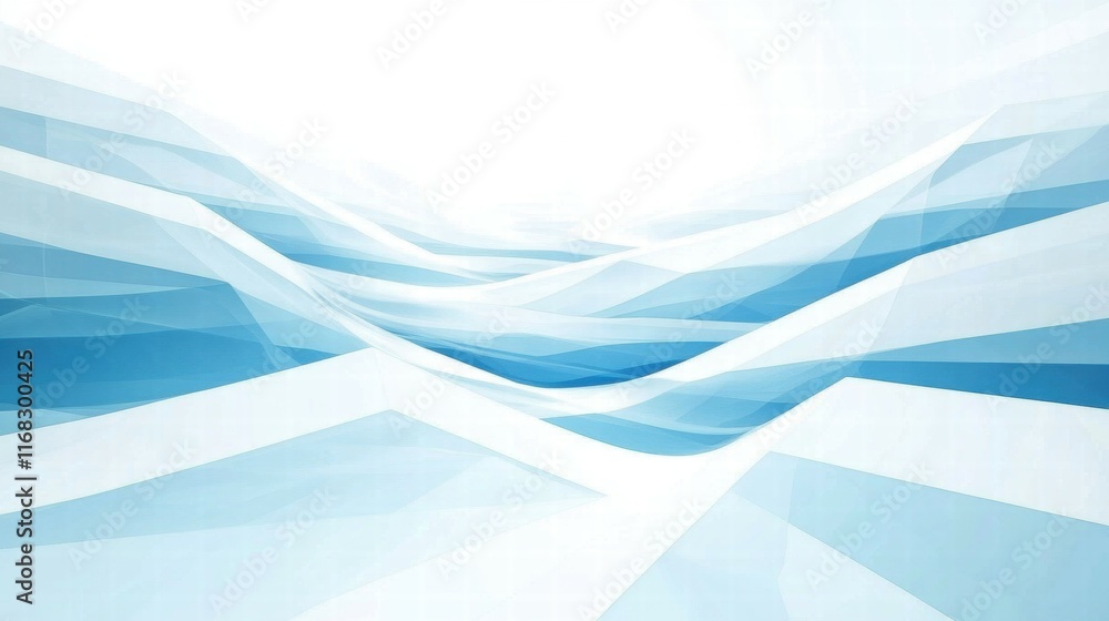 Obraz premium Abstract waves in shades of blue, creating a serene and modern visual effect.