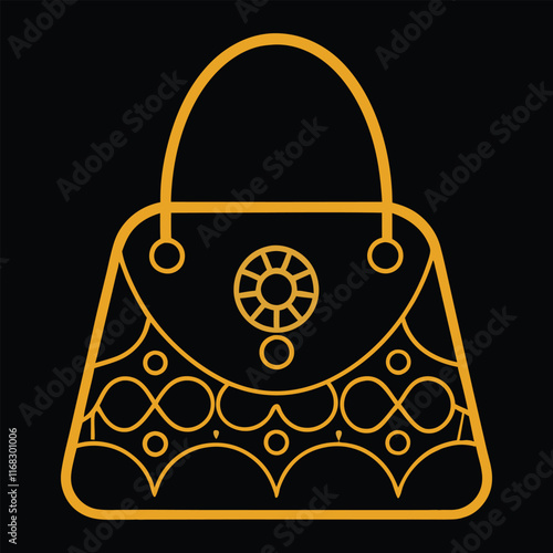 Women's handbags vector art illustration