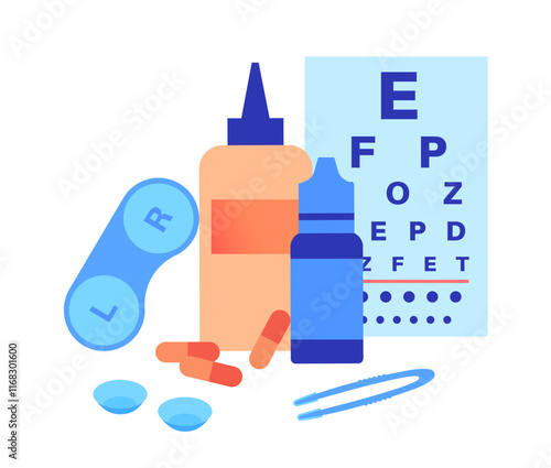 Optometry examining poster