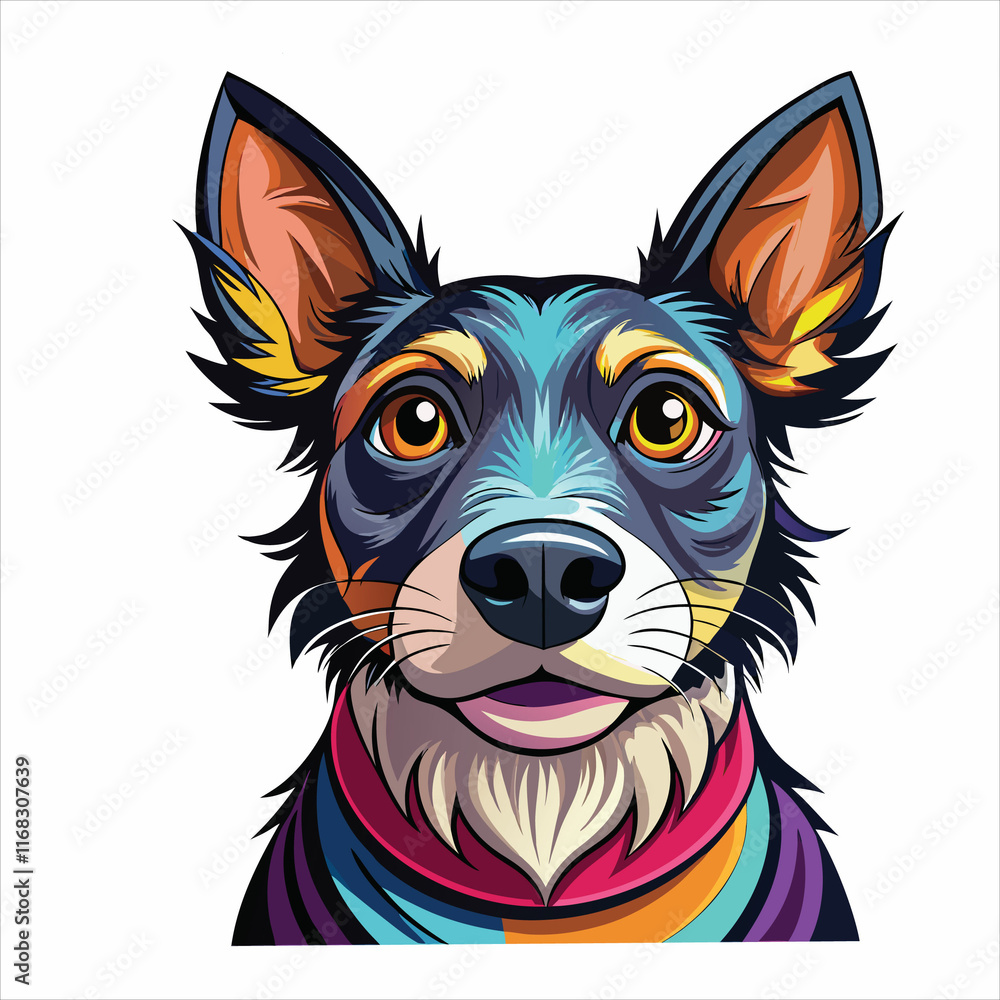 Obraz premium Cute Dog logo vector design.