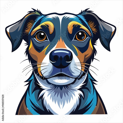 Canvastavla Cute Dog  logo vector design.