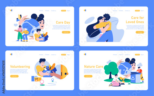 Care Day. Flat Vector Illustration