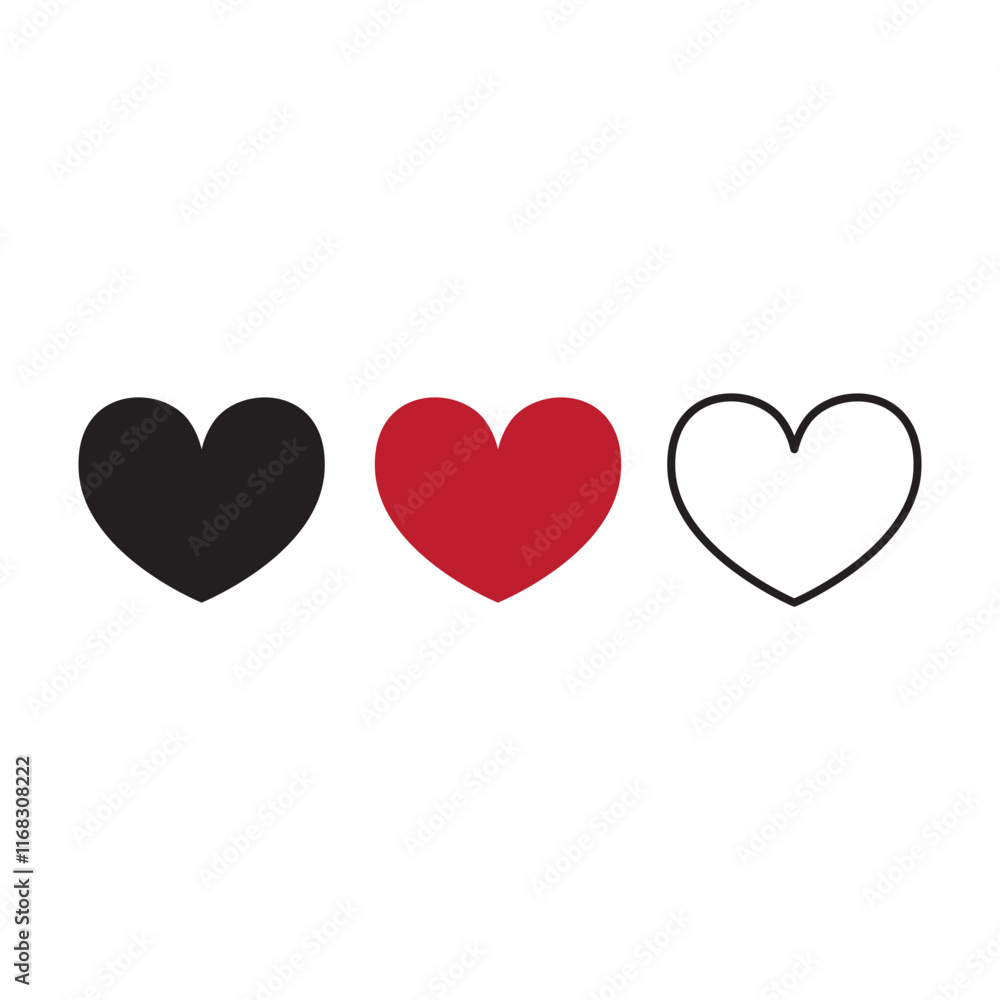 Love heart symbol icon and illustration Love heart symbol icon and illustration
