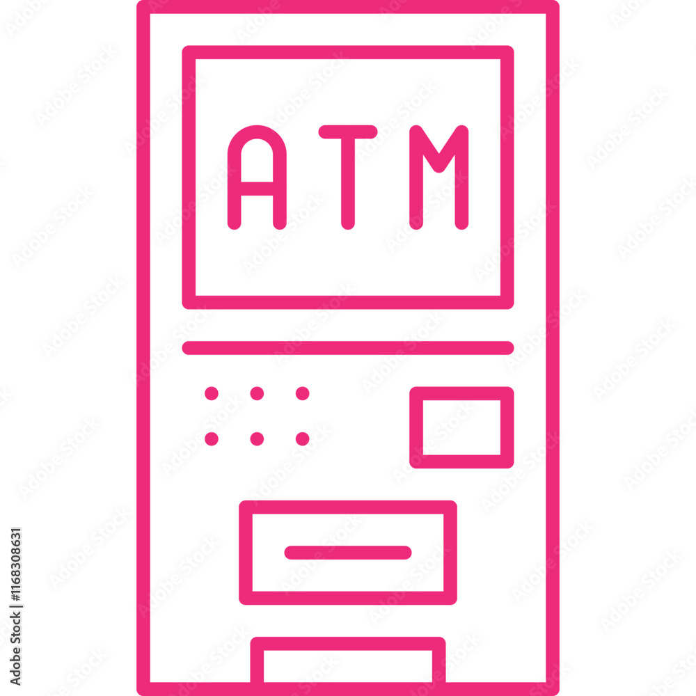 ATM icon single vector illustration ATM icon single vector illustration