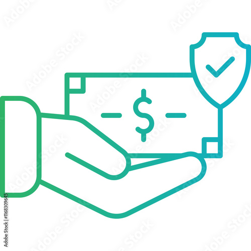Cash Secured Financing icon single vector illustration