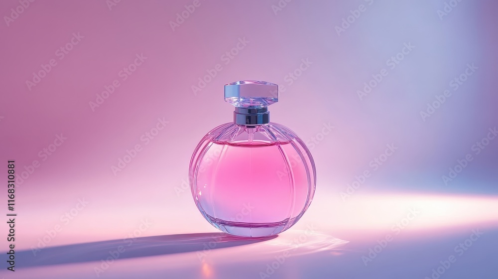 Product shot of a perfume bottle with no background distractions for easy chroma key background insertion Product shot of a perfume bottle with no background distractions for easy chroma key background insertion