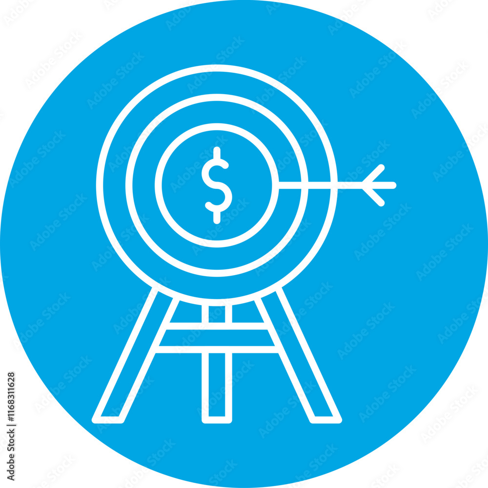 Financial Target icon single vector illustration Financial Target icon single vector illustration