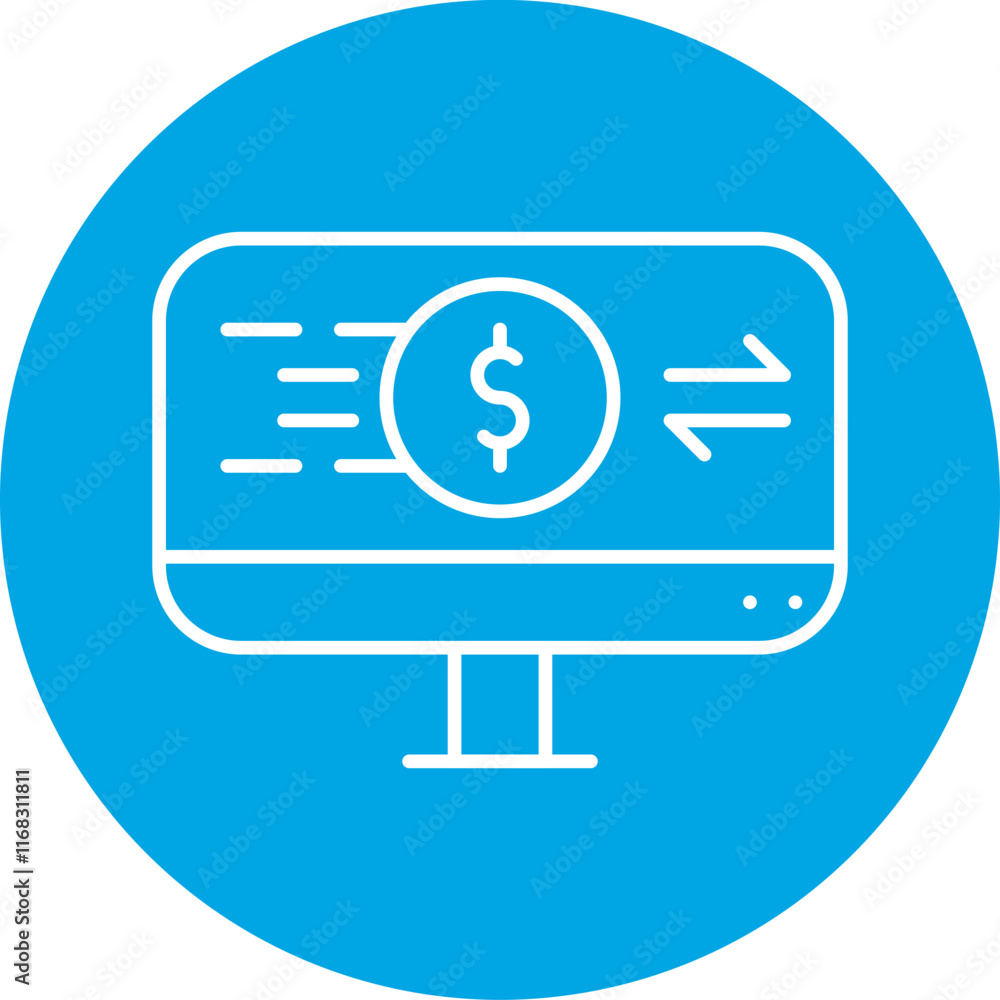 Online Transactions icon single vector illustration Online Transactions icon single vector illustration