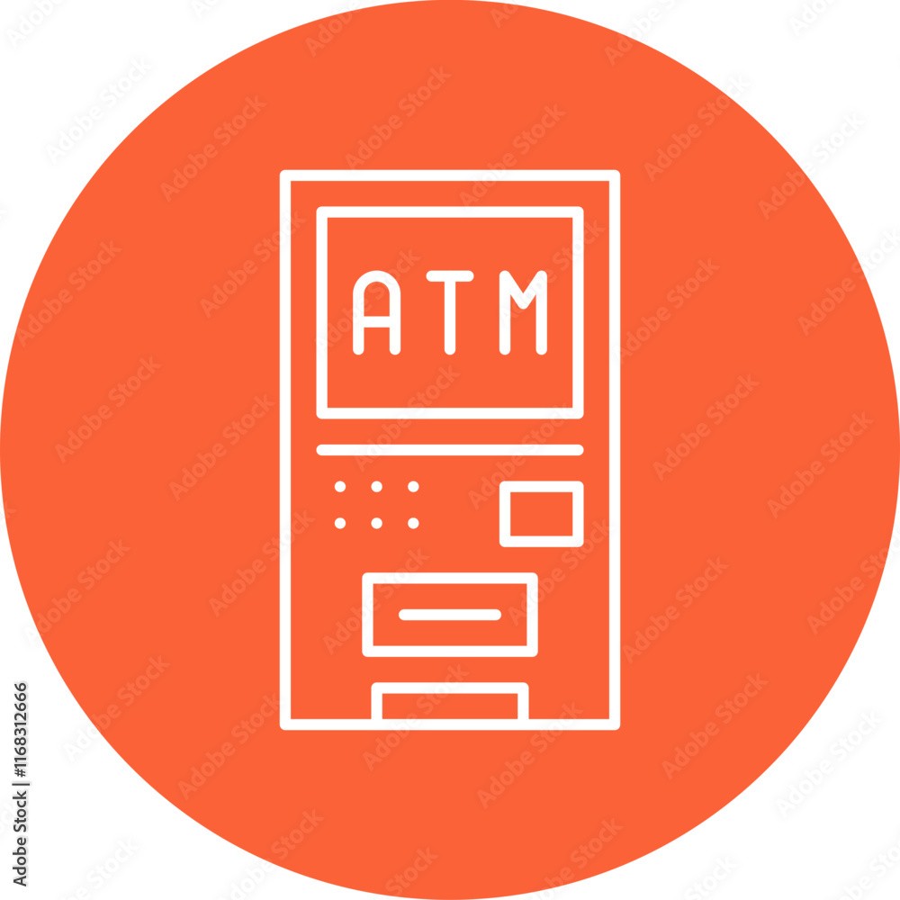 ATM icon single vector illustration ATM icon single vector illustration