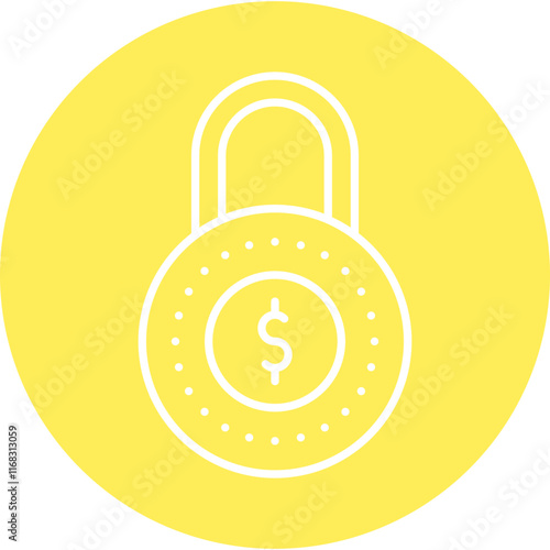 Secured Loan icon single vector illustration