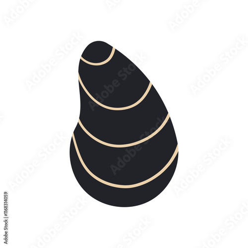 mussels vector illustration isolated on a white background , sea food ,asian food italian or spanish . Hand drawn illustration .