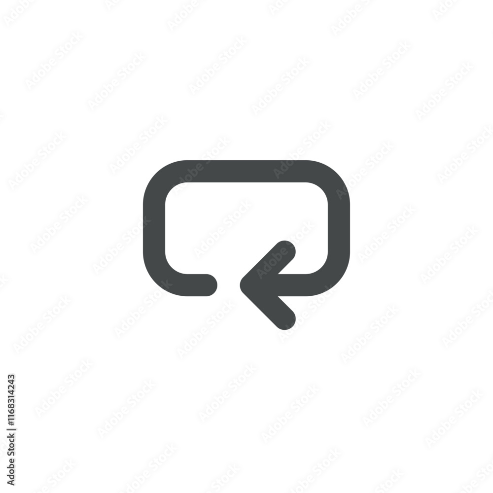 Vector repeat icon with a clean and modern design Vector repeat icon with a clean and modern design
